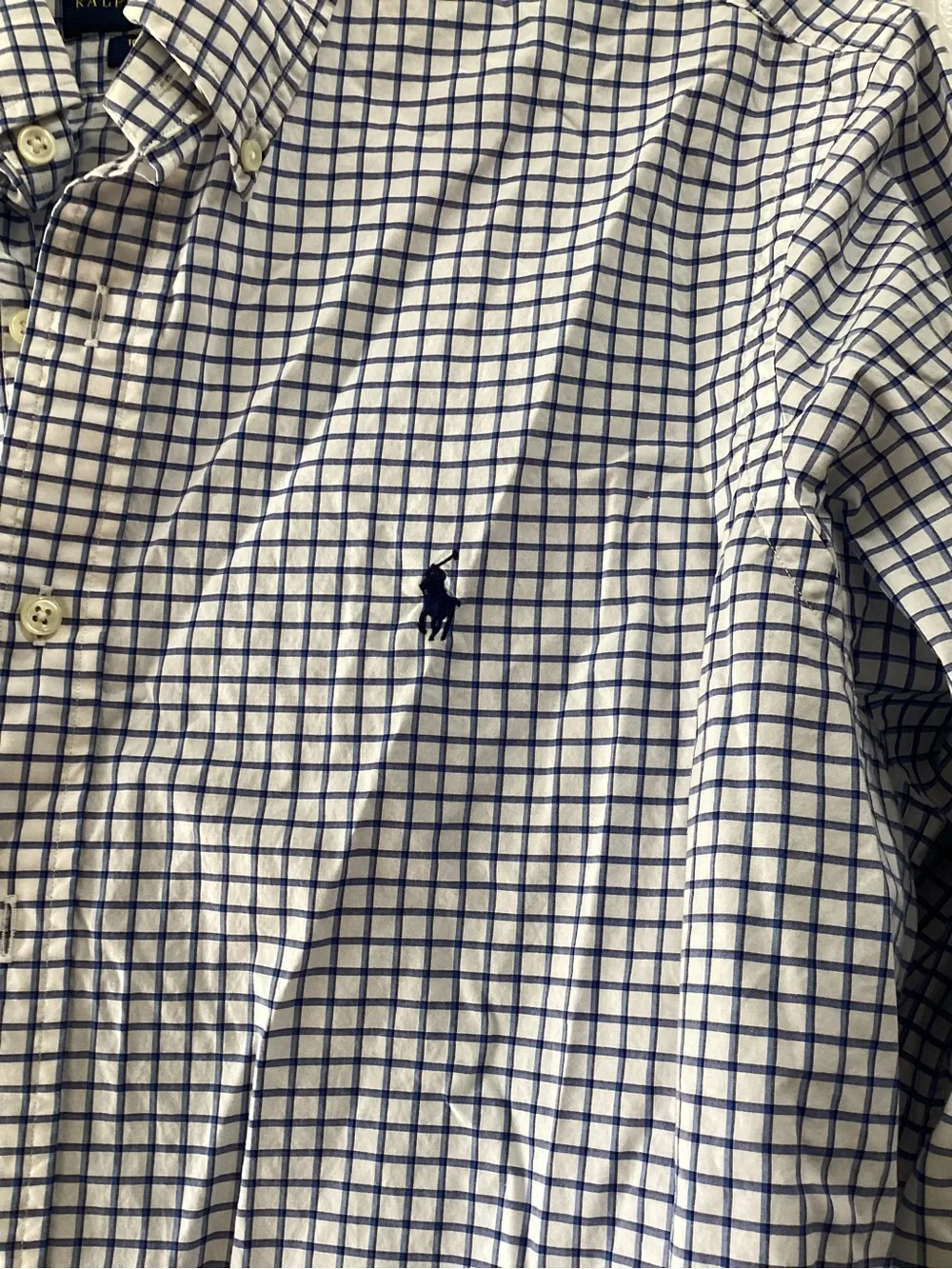 Polo by Ralph Lauren White & Navy Checked Button-Down Shirt